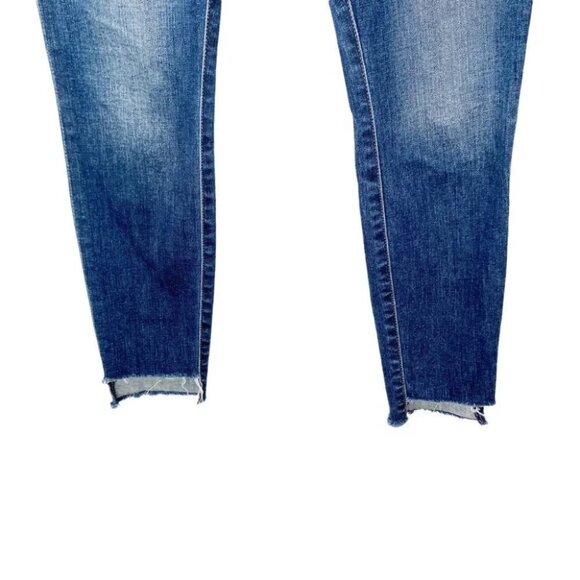 7 For All Mankind Ankle Gwenevere Raw Step Hem Medium Blue - Picture 7 of 10